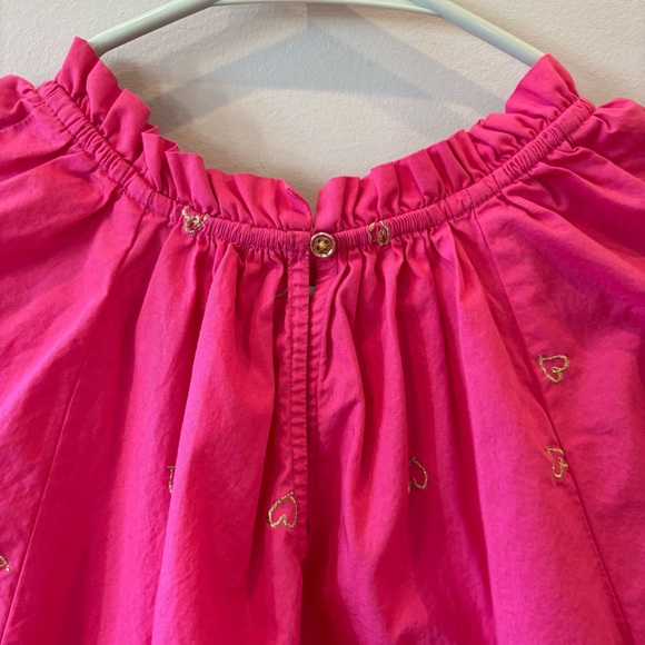 Crown & Ivy Pink Embroidered Heart Blouse - Picture 7 of 8